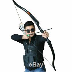 56 Archery Hunting Takedown Recurve Bow Arrows Set 30-50lb Shooting Practice RH