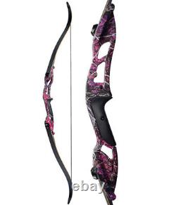 56 Archery Recurve Bow 30-50lbs Takedown Adult Target Longbow Hunting Shooting