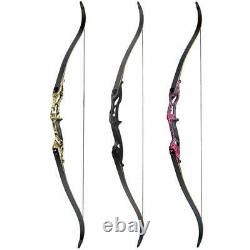 56 Archery Recurve Bow Carbon Arrows Set 30-50lbs Takedown Target Hunting Shoot