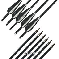 56 Archery Takedown Hunting Recurve Bow Right Hand & Arrows Quiver Tips 30-50lb