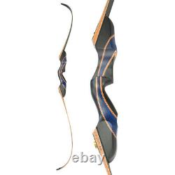 56 Archery Takedown Recurve Bow Wooden Riser 20-50lbs Arrow Hunting Shooting