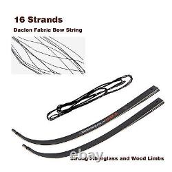 56 in Archery Takedown Recurve Bow & 12pcs Carbon Arrows for Target Hunting