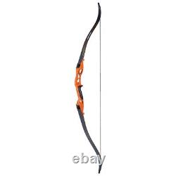 56 in Archery Takedown Recurve Bow & 12pcs Carbon Arrows for Target Hunting