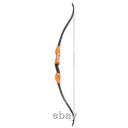 56 in Archery Takedown Recurve Bow & 12pcs Carbon Arrows for Target Hunting