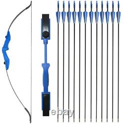 57 Archery Recurve Bow Right Left Hand Takedown Longbow 30-40lbs Target Hunting