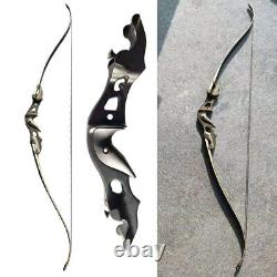 58 20-55lbs Archery Recurve Bow Takedown Aluminum Bow Riser Hunting Fishing