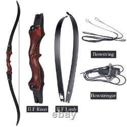 58 Archery ILF Recurve Bow Wooden Riser Right Hand for Hunting Target 25-50lbs