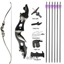 58'' Archery Recurve Bow Aluminum Bow Riser 20-55lbs Hunting Fishing Takedown