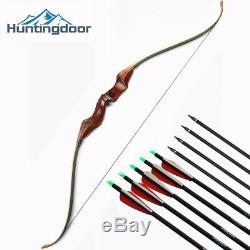 58 Archery Recurve Bow Laminate Takedown Hunting Longbow Right Hand 60lbs