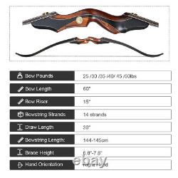 58 Takedown Recurve Bow Set 30-50lbs Archery Hunting Shoot Right Hand Adult