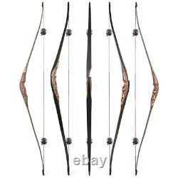 58'' Traditional Longbow 20-55lbs Wooden Bow Horsebow Archery Hunting Target