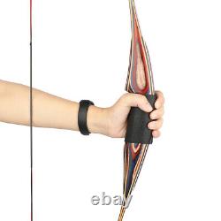 58 Traditional Longbow Takedown Triangle Bow Wood Archery Hunting Shoot20-55lbs
