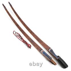 58'' Triangle Longbow Traditional Bow 20-55lbs Horsebow Archery Bamboo Core Hunt
