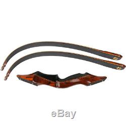 58in Archery Laminated Longbow Takedown Recurve Bow Hunting Adult Target 35-55lb