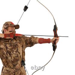 60 Archery Hunting Takedown Wooden Riser Recurve Bow and Arrow, Bow Case Set