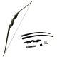 60 Archery Longbow Takedown American Hunting Recurve Bow 25-60lbs Bamboo Core