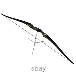 60 Archery Longbow Takedown American Hunting Recurve Bow 25-60lbs Bamboo Core