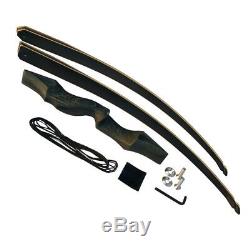 60 Archery Longbow Takedown Recurve Bow + Extra Limbs Bow Hunting Bamboo Core