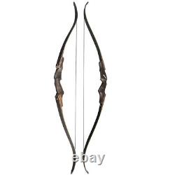 60 Archery Recurve Bow 20-60lbs Wooden Riser Takedown American Hunting Target