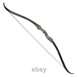 60'' Archery Recurve Bow Set Wooden Takedown 30-60lbs Hunting Shooting Target