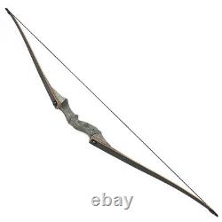 60 Archery Takedown Longbow 20-60lbs Recurve Bow Target Hunting Black Hunter