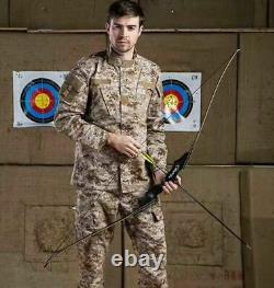 60'' Archery Takedown Longbow 25-60lbs Wooden Bow Riser Right Left Hand Hunting