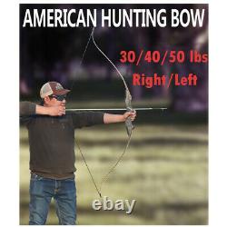 60 Archery Takedown Longbow 30-60LBS Wooden Bow Riser Right Left Hunting Sport