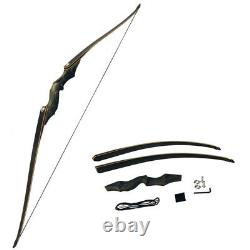 60 Archery Takedown Longbow 30-60lbs Bamboo Core American Hunting Shooting RH