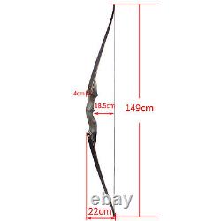 60 Archery Takedown Longbow Wooden 25-50lbs American Target Hunting Shooting