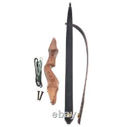 60 Archery Takedown Recurve Bow 15'' Wooden Riser 20-60lbs Carbon Arrow Hunting