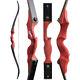 60 Archery Takedown Recurve Bow 20-60lbs Wooden American Hunting Bow Target