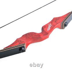 60 Archery Takedown Recurve Bow 20-60lbs Wooden American Hunting Bow Target