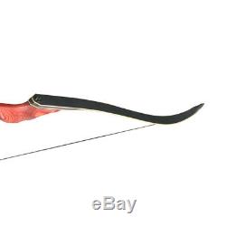 60 Archery Takedown Recurve Bow Red Handle Riser 30-60lbs Hunting Bamboo Core