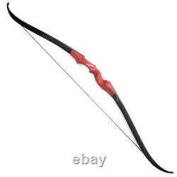 60 Archery Takedown Recurve Bow Red Riser Handle 20-60lbs Target Hunting Shoot