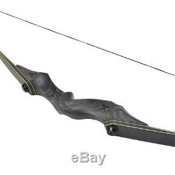 60 Archery Takedown Recurve Bow Wooden Riser 30-60lbs Carbon Arrow Quiver Hunt