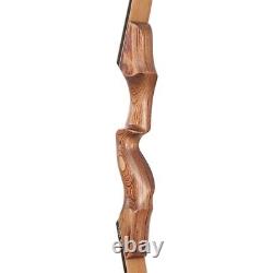 60'' Archery Takedown Recurve Bow Wooden Riser for Adult Hunting Target Practice