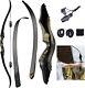 60 Archery Takedown Recurve Bow Wooden Riser with Bow Stringer 30-50lbs Hunting