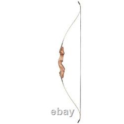 60 Archery Wooden Riser Takedown Recurve Bow 30-50lbs Bamboo Core Limbs Adult