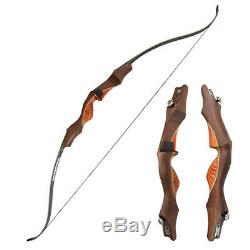 60 ILF Archery Recurve Bow American Hunting Bow Wooden Handle Riser 30lbs