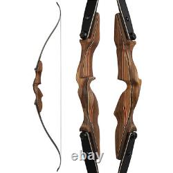 60 ILF Recurve Bow 17 Wood Riser Hunting Bow 30-60lbs Takedown Archery Target