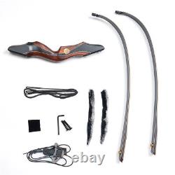 60 In Hunting Takedown Recurve Bow & Arrows 30-50lb Wooden Riser Practice Bow