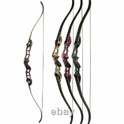 60 Recurve Bow 17 Riser 30-50lb Limbs American Hunting Bow Archery Target 21IN