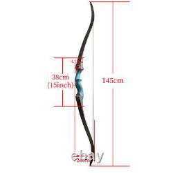60 Recurve Bow Bag Carbon Arrow Archery 20-60lbs Bamboo Core Limb American Hunt
