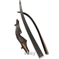 60 Recurve Bow Wooden Archery 25-60lbs Takedown Bamboo Core Limbs American Hunt