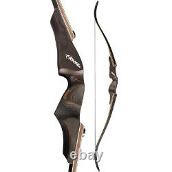 60'' Takedown Recurve Bow 20-60lb Wooden Riser Right Hand Archery Hunting Target