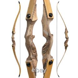 60 Takedown Recurve Bow 20-60lbs Limbs Wooden Archery American Hunting Target