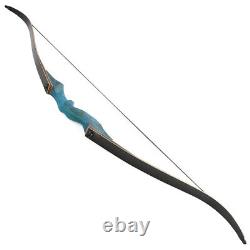 60 Takedown Recurve Bow 20-60lbs Limbs Wooden Bow Archery Hunting Black Hunter