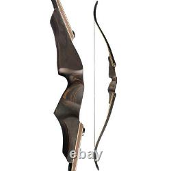 60 Takedown Recurve Bow 25-60lbs Carbon Arrows Wooden Archery Hunting Target