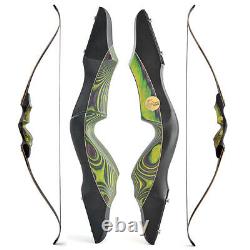 60 Takedown Recurve Bow 25-60lbs Wooden Handle Archery American Hunting Target