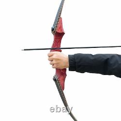 60'' Takedown Recurve Bow 45lbs Archery Bow and Arrow Set Longbow Hunting UK